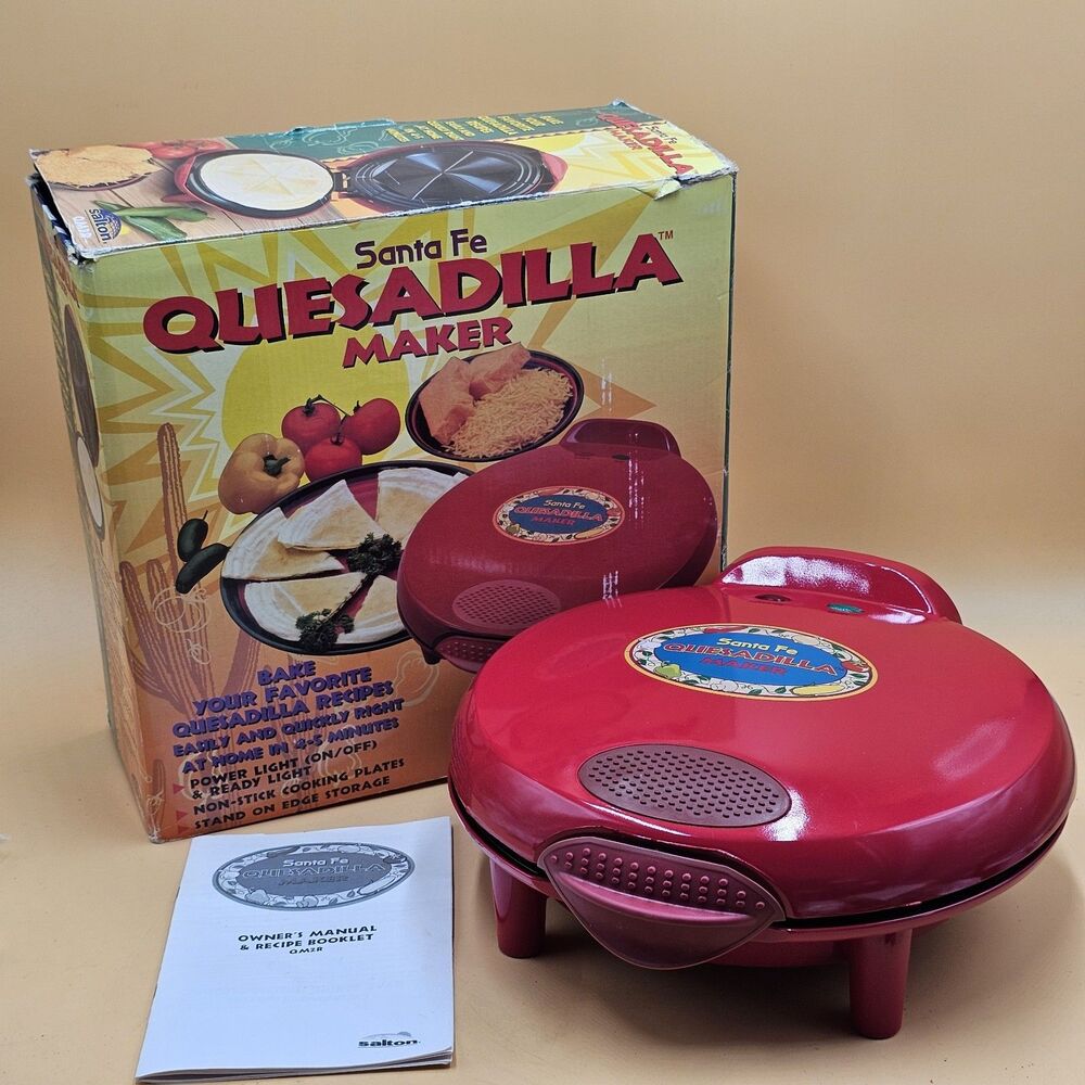 Salton Santa Fe Quesadilla Maker QM2R Red 12" New Open Box Never Used